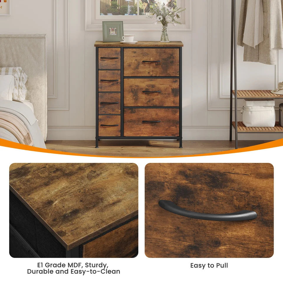 Estuary Storage Cabinet Fabric Chest of Drawers with 7 Drawers Metal Fram