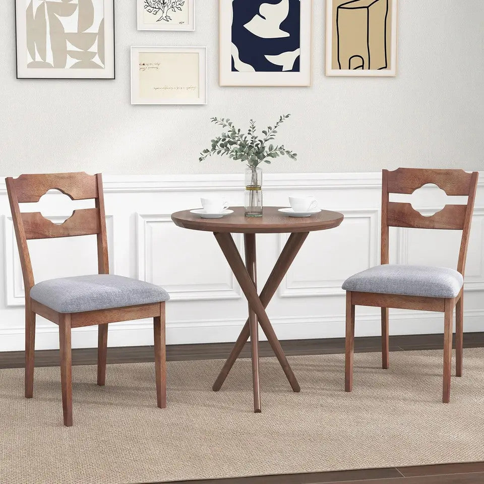 Estuary Set of 2 Dining Chairs Armless Upholstered Rustic Kitchen Side Chair