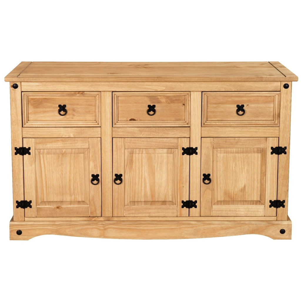 Corona 3 Door 3 Drawer Sideboard Solid Mexican Pine