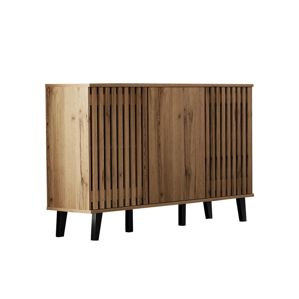 Estuary Modern Vintage Storage Cabinet, Sideboard Buffet with 3 Doors, Si