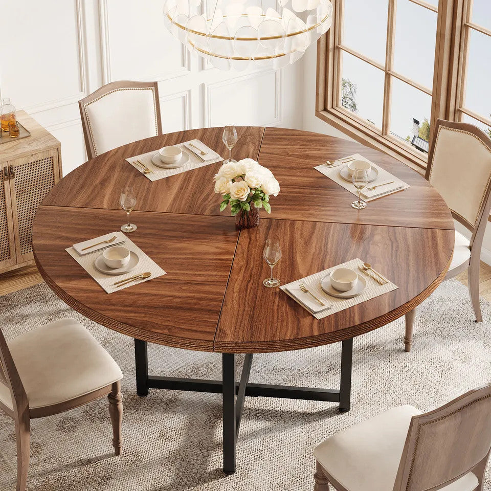 Estuary Compact 120CM Round Dining Table - Heavy-Duty Industrial Style Ki