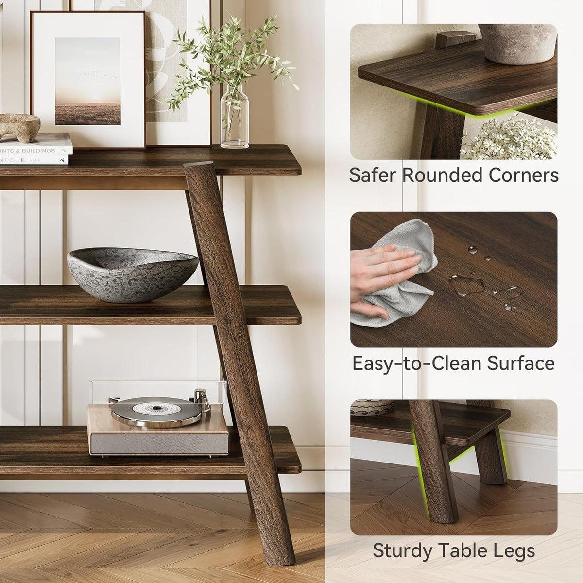 41.3" Entryway Table Console Tables, Farmhouse Wooden Behind The Couch, Foyar En