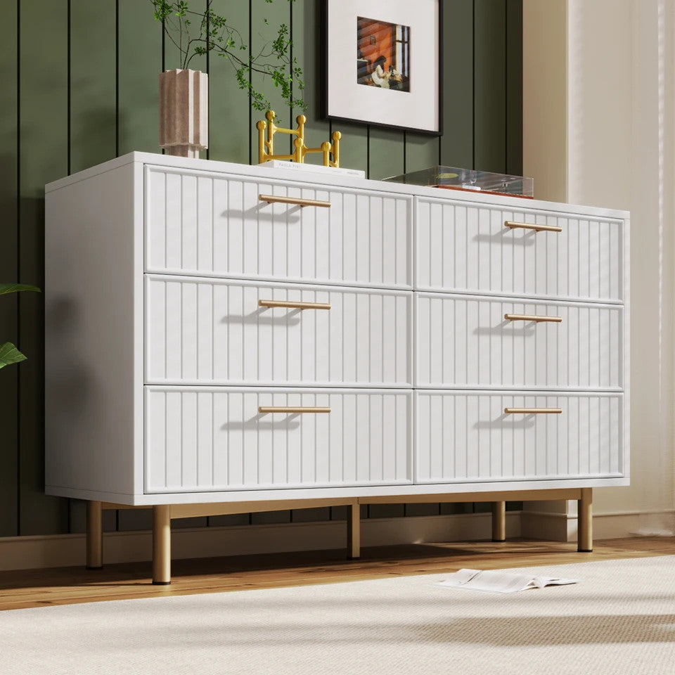 Estuary Sideboard Cabinet for Living Room, Chest of Drawers with 6 drawers,