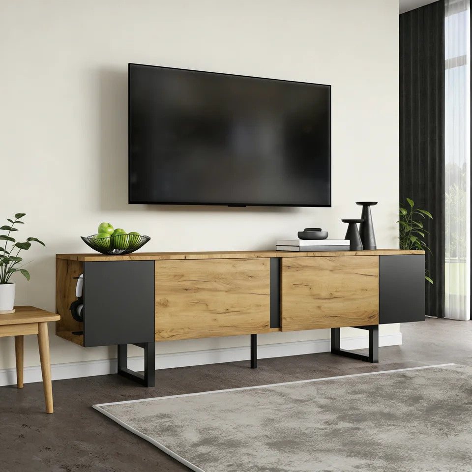 Estuary 180*40*55cm TV Cabinet, TV Board, TV Console with 2 Cabinets and