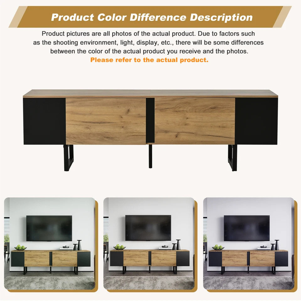 Estuary 180*40*55cm TV Cabinet, TV Board, TV Console with 2 Cabinets and
