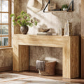Estuary 160CM Modern Entryway Table, Narrow Long Sofa Console with Faux Traverti