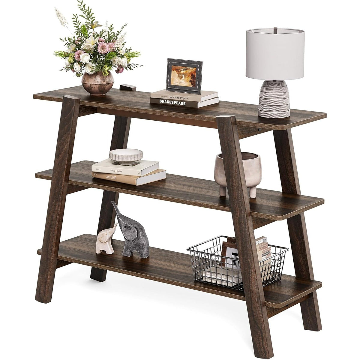 41.3" Entryway Table Console Tables, Farmhouse Wooden Behind The Couch, Foyar En