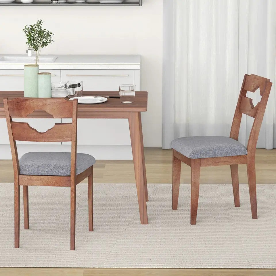 Estuary Set of 2 Dining Chairs Armless Upholstered Rustic Kitchen Side Chair