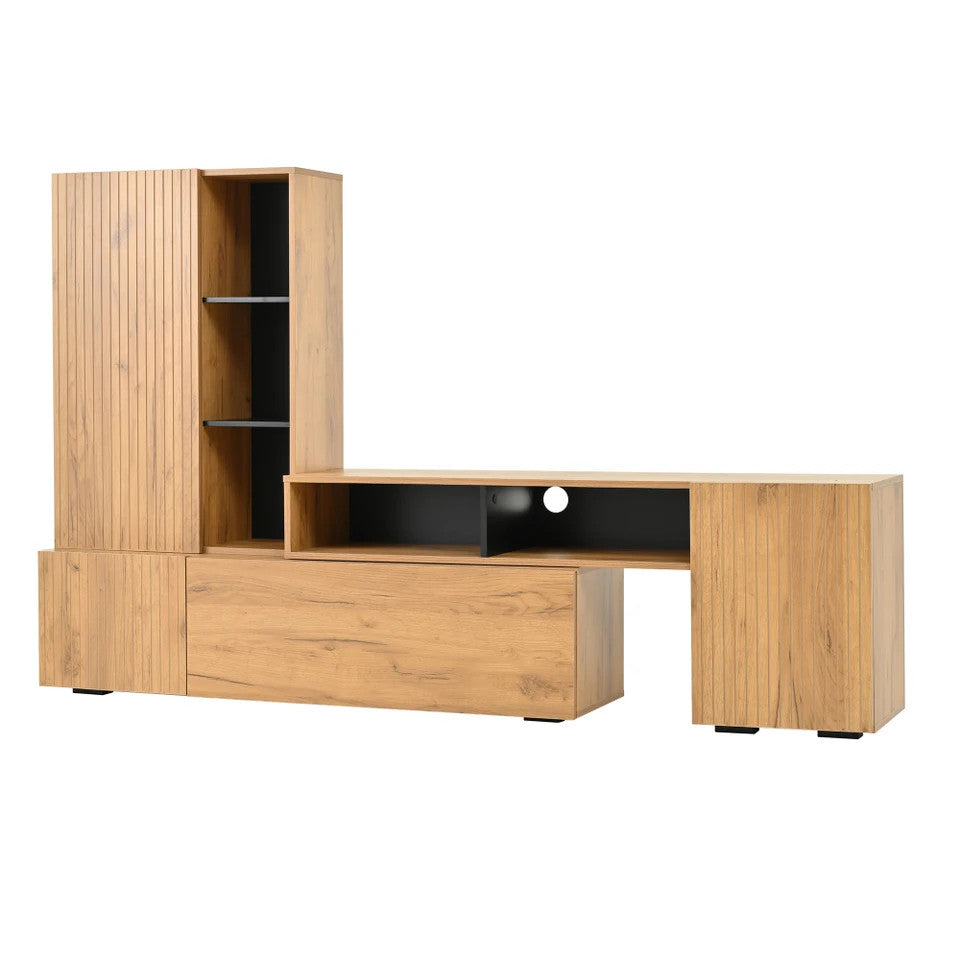 Estuary TV wall unit set with display cabinet (2 pieces),f, TV living roo