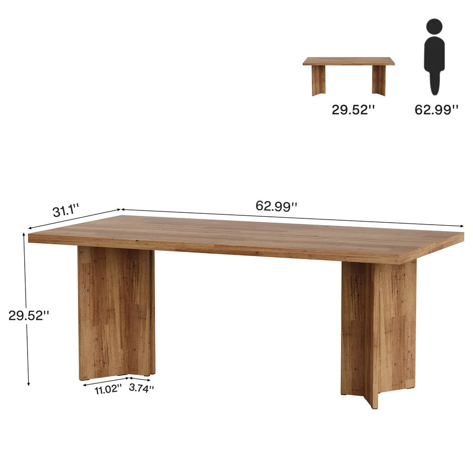 Estuary 63-inch Executive Desk, Vintage Home Office Computer Desk with La
