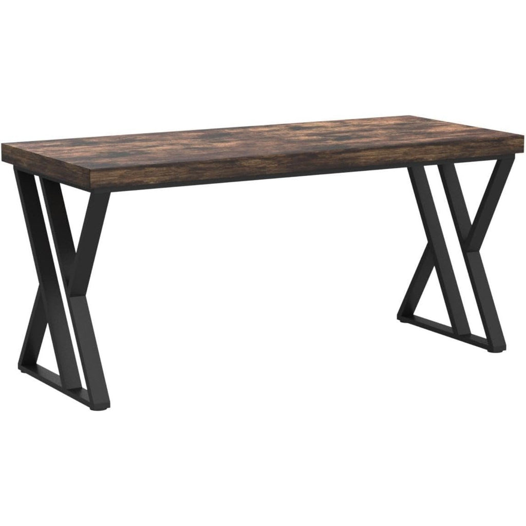 55 Inch Modern Writing Desk – Heavy-Duty Computer Desk with Z-Shaped Metal Legs