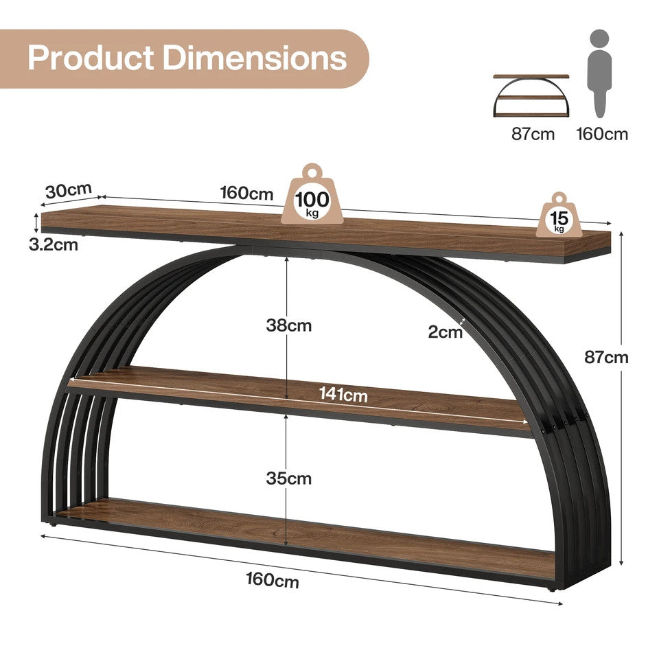 EstuaryEstuary 63-Inch TV Stand for TVs up to 75", Industrial Entertainment Cent