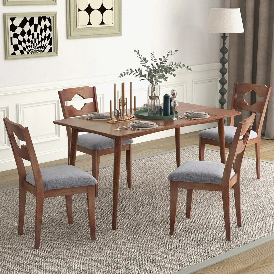 Estuary Set of 2 Dining Chairs Armless Upholstered Rustic Kitchen Side Chair
