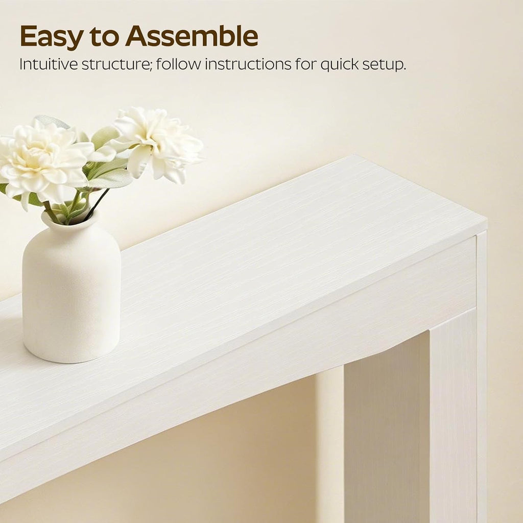 Estuary Narrow Console Table, 15 cm Thin Entryway Table, Behind Sofa Console Tab