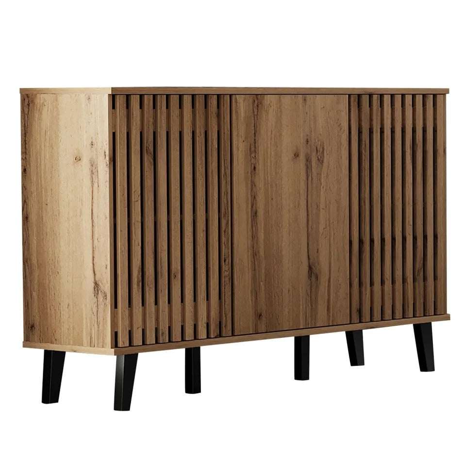 Estuary Modern Vintage Storage Cabinet, Sideboard Buffet with 3 Doors, Si