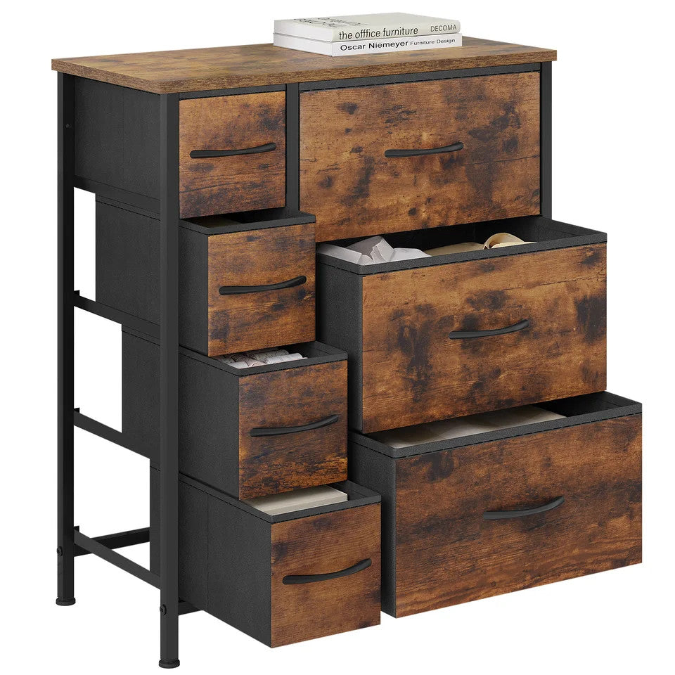 Estuary Storage Cabinet Fabric Chest of Drawers with 7 Drawers Metal Fram