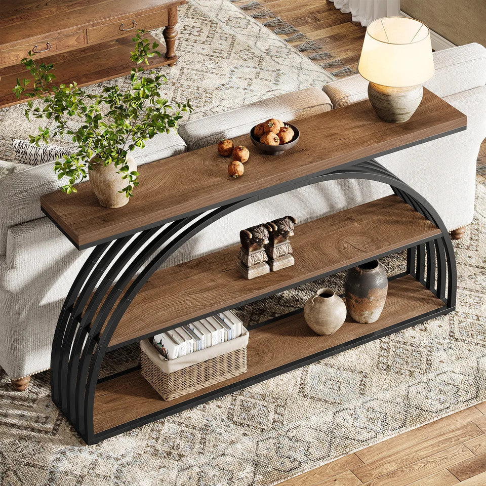 EstuaryEstuary 63-Inch TV Stand for TVs up to 75", Industrial Entertainment Cent