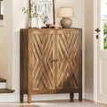 5-Tier Office Modular Partitioned Storage Cabinet, Brown Wooden Adjustable Shelf