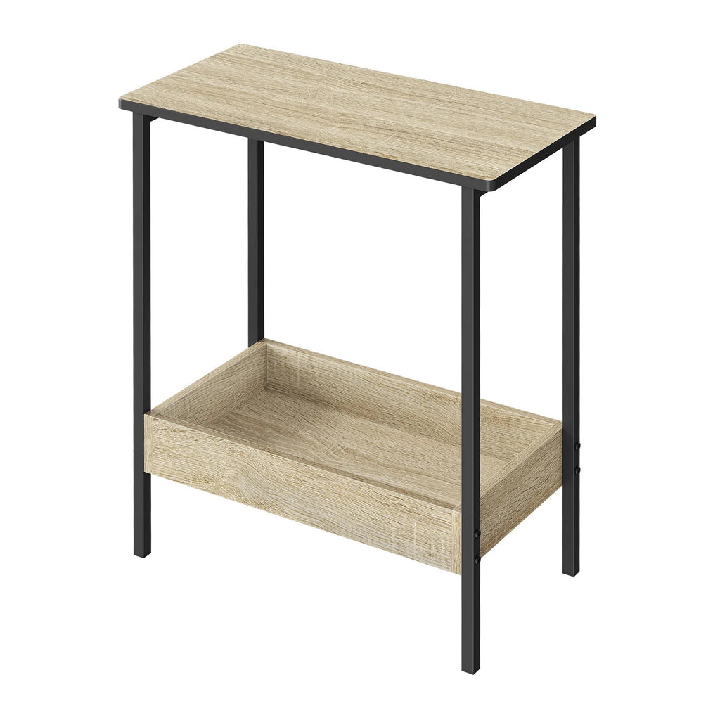 Estuary Rectangular Coffee Table Small Side Table with 2 Shelves Space Saving In