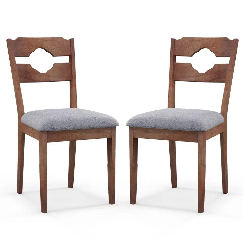 Estuary Set of 2 Dining Chairs Armless Upholstered Rustic Kitchen Side Chair