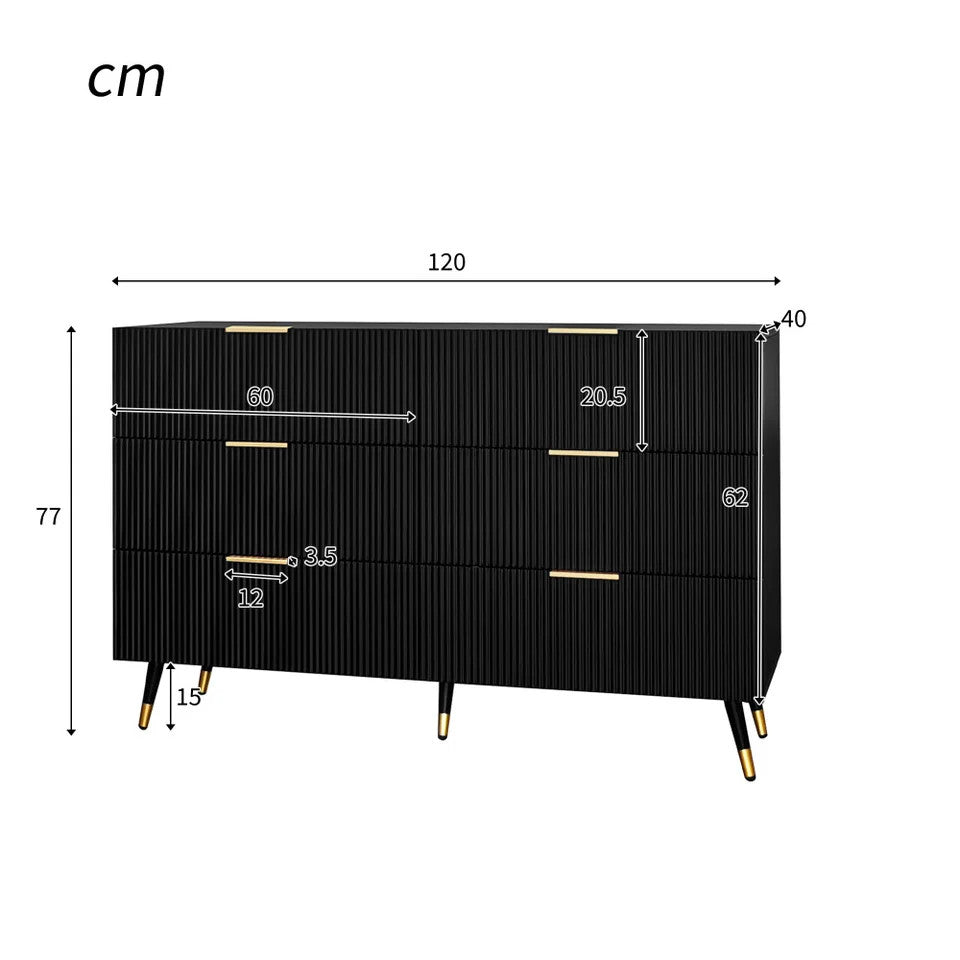 Estuary Elegant Sideboard with Modern Design, Chest of Drawers and Plenty