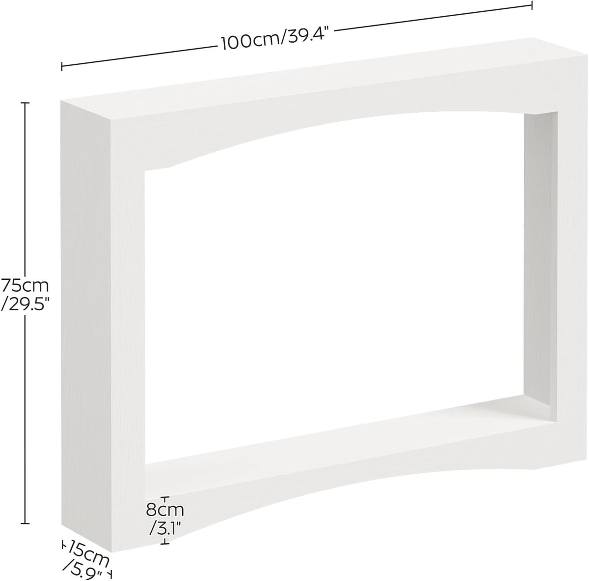 Estuary Narrow Console Table, 15 cm Thin Entryway Table, Behind Sofa Console Tab