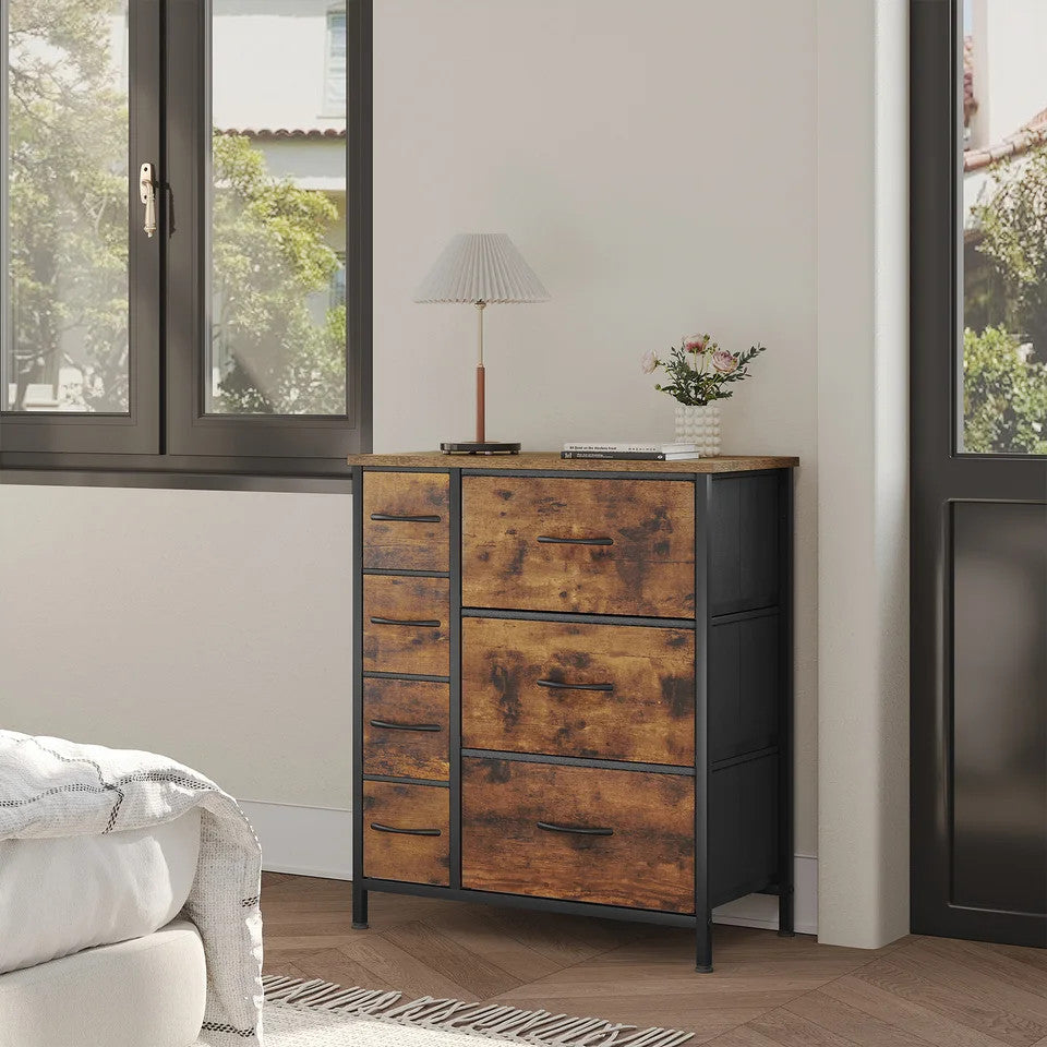 Estuary Storage Cabinet Fabric Chest of Drawers with 7 Drawers Metal Fram